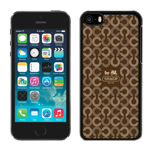 Coach Logo Monogram Brown iPhone 5C Cases DQS | Women - Click Image to Close